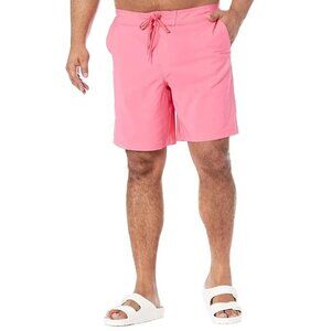 Amazon Essentials Men's Board Shorts Hook & Loop, Tie Waist Hot Pink XXL